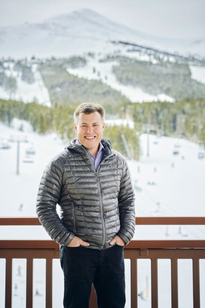 Headshot image of Rob Katz with Breckenridge in the background