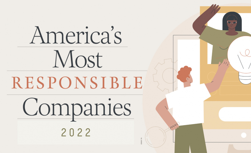 Copy that reads 'America's Most Responsible Companies 2022'